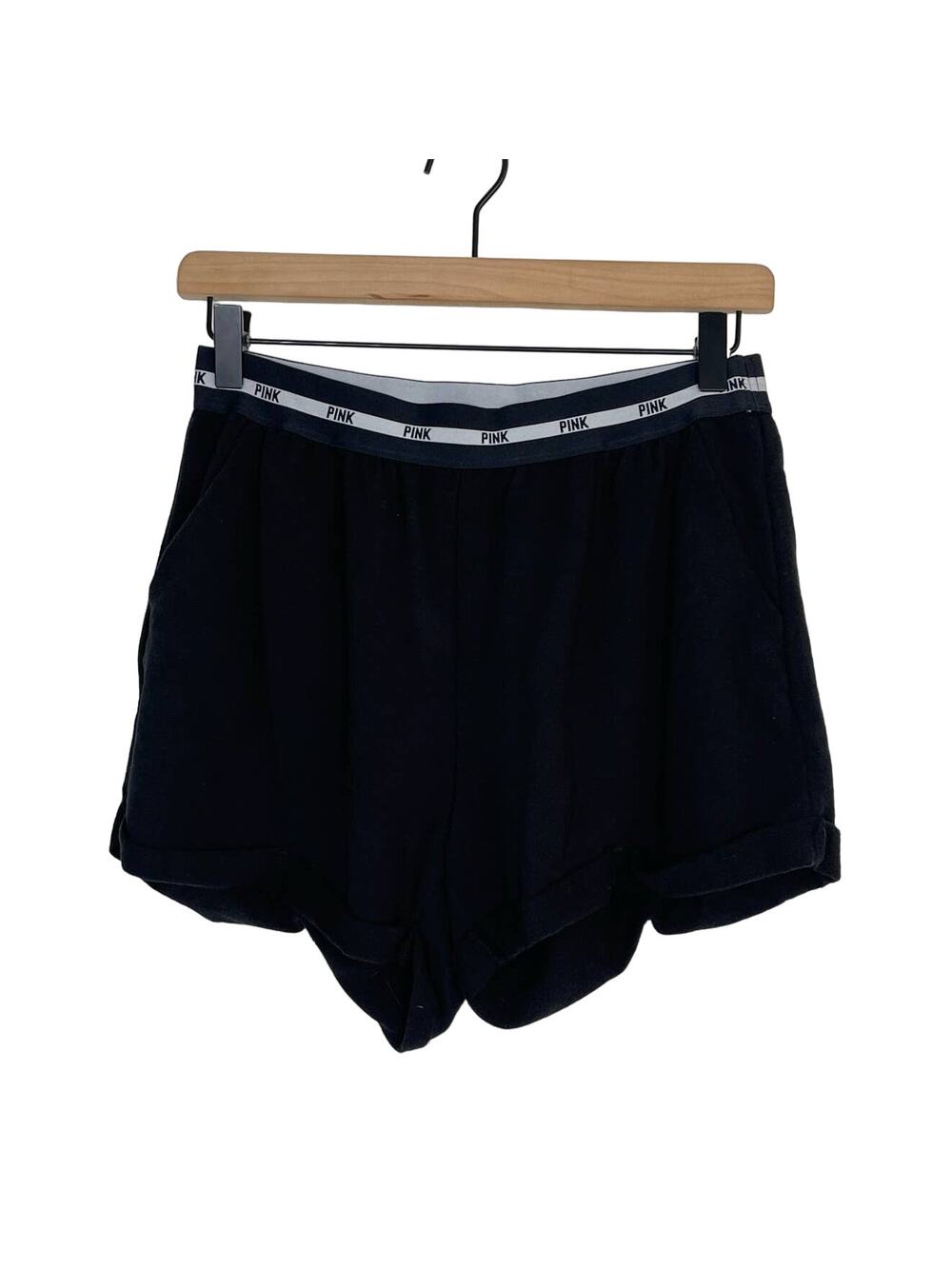 Victoria’s Secret PINK Lounge Shorts Women's Size Small Black Elastic Waist